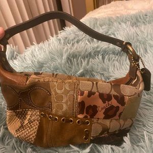 Vintage patchwork coach purse